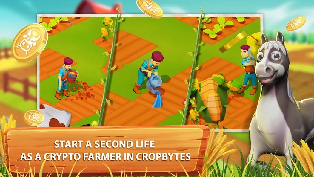 CropBytes: A Crypto Farm Game (КропБайтс) [MOD: Много монет/Энергии] - Скриншот 1