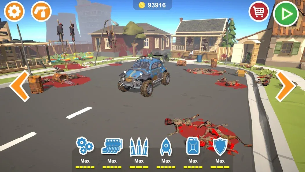 Zombie Cars Crush: Racing Die (Зомби Карс) [МОД: Деньги, Монеты и Меню MOD] Screenshot 1