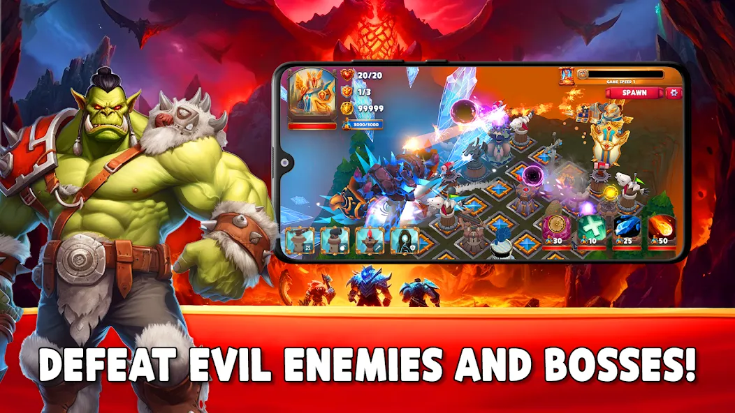 Gaiarus: TD Battles & Heroes [МОД: Много монет, Открытые уровни и Мега MOD] Screenshot 2