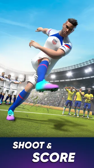 SOCCER Kicks - Stars Strike 24 (ФУТБОЛ Киксы) [МОД: Меню, Бесконечные монеты и Открытые уровни] Screenshot 5