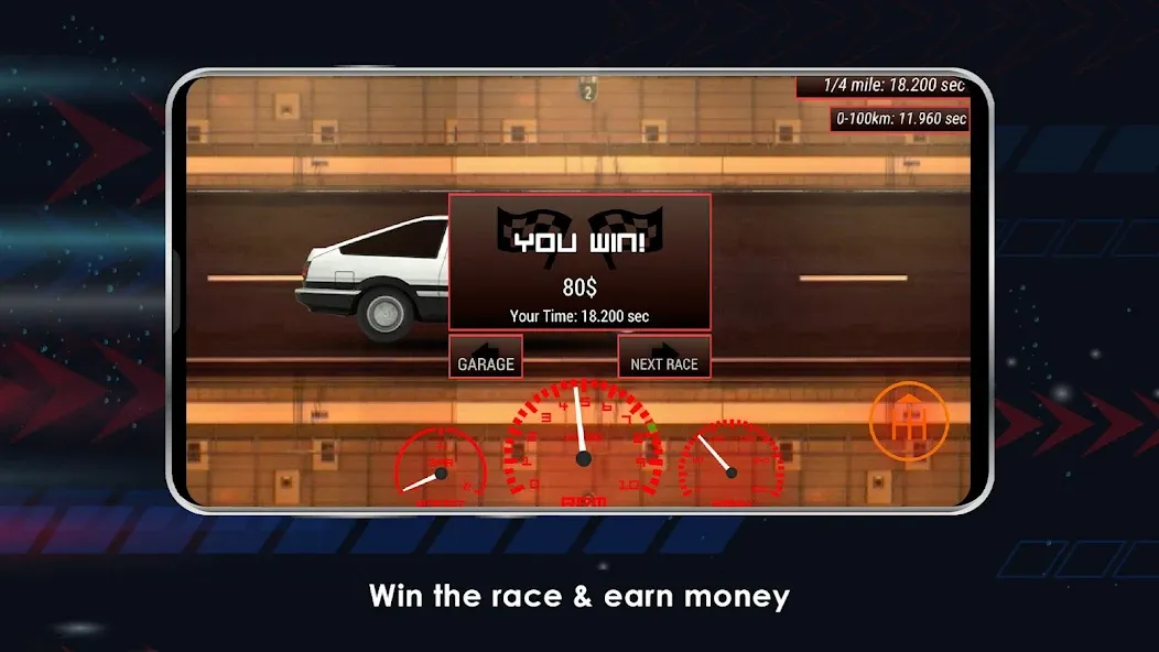 Japan Drag Racing (Драгрейсинг в Японии) [МОД: Все открыто, Дополнительные деньги и Меню MOD] Screenshot 4