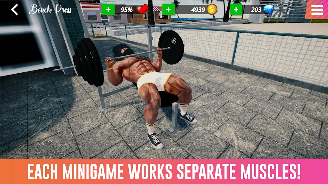 Iron Muscle IV - GYM simulator (Айрон Масл АйВи) [МОД: Много монет, Открытые уровни и Мега MOD] Screenshot 3