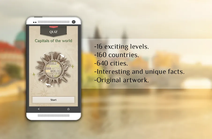 Quiz-Capitals of the world [МОД: Много монет, Открытые уровни и Мега MOD] Screenshot 1