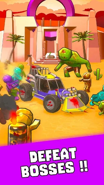 Tires & Fires: Zombie Survival [МОД: Деньги, Монеты и Меню MOD] Screenshot 2