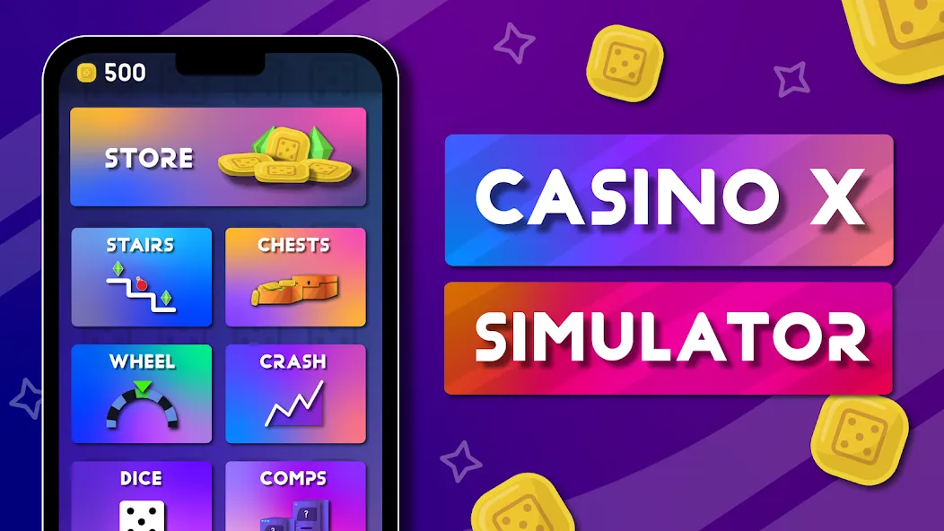 Casino X - Casino Simulator (Казино Икс) [МОД: Много денег, Монет и Все открыто] Screenshot 1