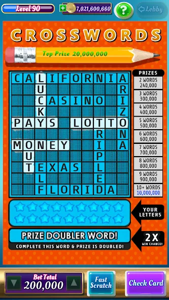 Scratch Off Lottery Casino (Скретч Офф Лотерейное Казино) [МОД: Много монет, Открытые уровни и Мега MOD] Screenshot 5