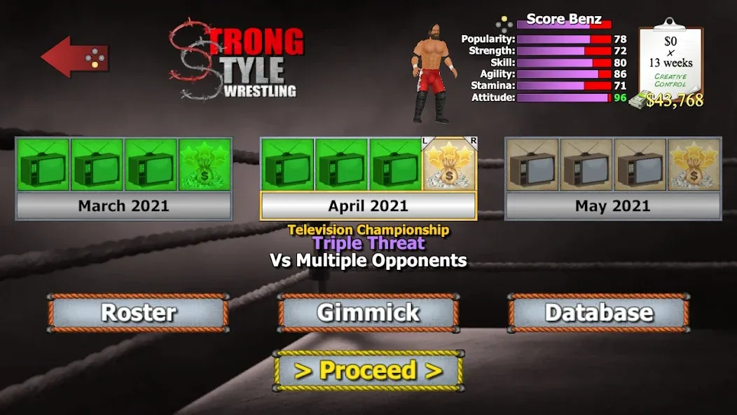 Wrestling Empire (Рестлинг Импайр) [МОД: Много денег, Монет и Все открыто] Screenshot 3