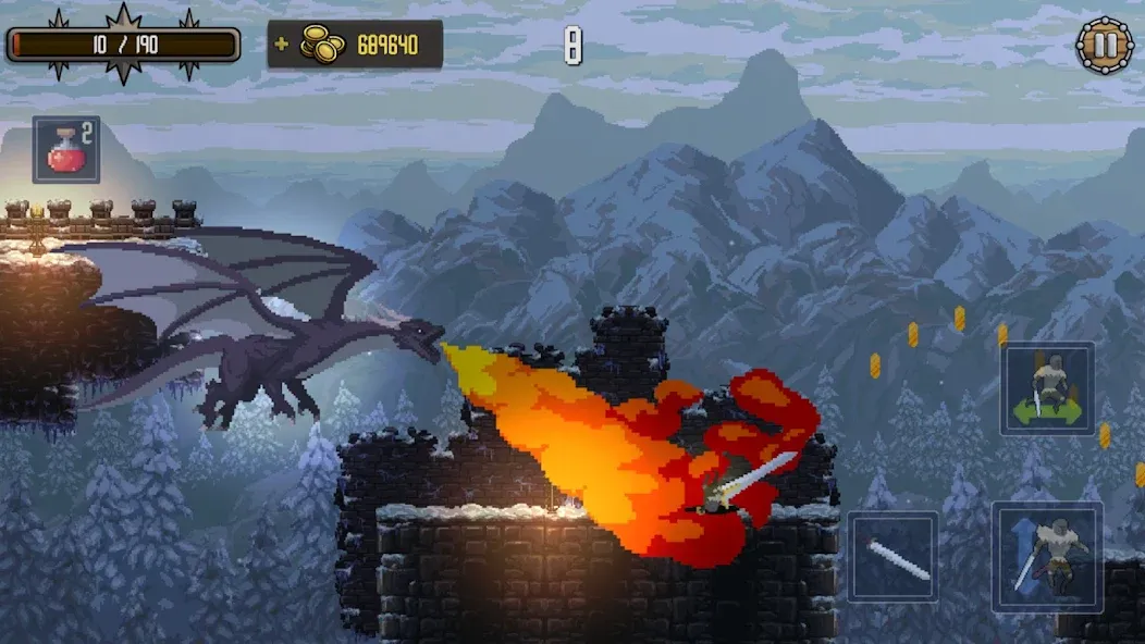 Deathblaze Action Platformer (Смертельное пламя Экшен Платформер) [МОД: Все открыто, Дополнительные деньги и Меню MOD] Screenshot 5