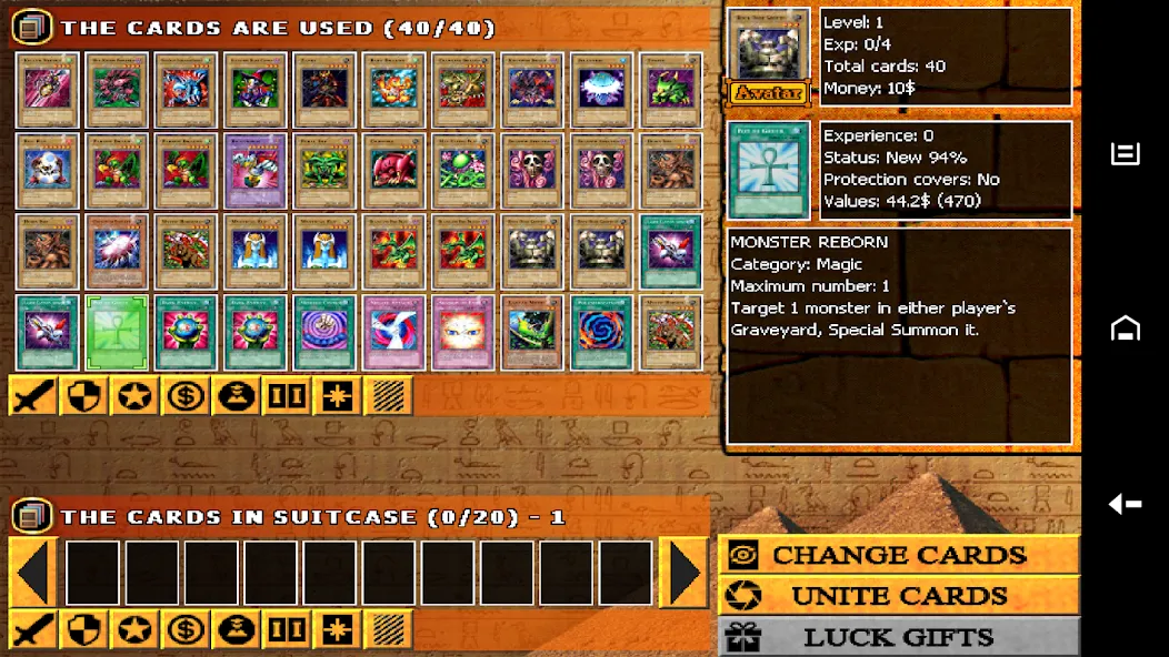 Magic Card - Yugi memories (Маджик Кард) [МОД: Меню, Бесконечные монеты и Открытые уровни] Screenshot 2