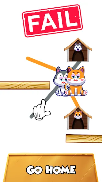 Dog rush: Draw to save games (Дог раш) [MOD: Все разблокировано] - Скриншот 2