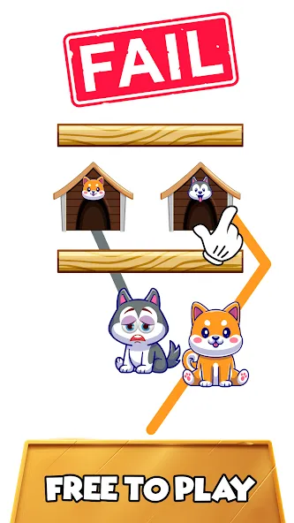 Dog rush: Draw to save games (Дог раш) [MOD: Все разблокировано] - Скриншот 4