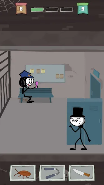 Prison Break: Stick Story (Призон Брейк) [МОД: Бесконечные деньги, Монеты и Мега MOD] Screenshot 2