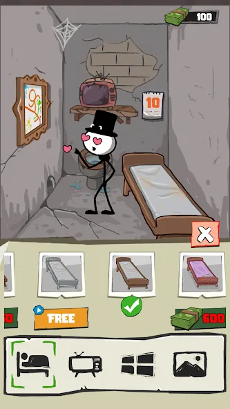 Prison Break: Stick Story (Призон Брейк) [МОД: Бесконечные деньги, Монеты и Мега MOD] Screenshot 3