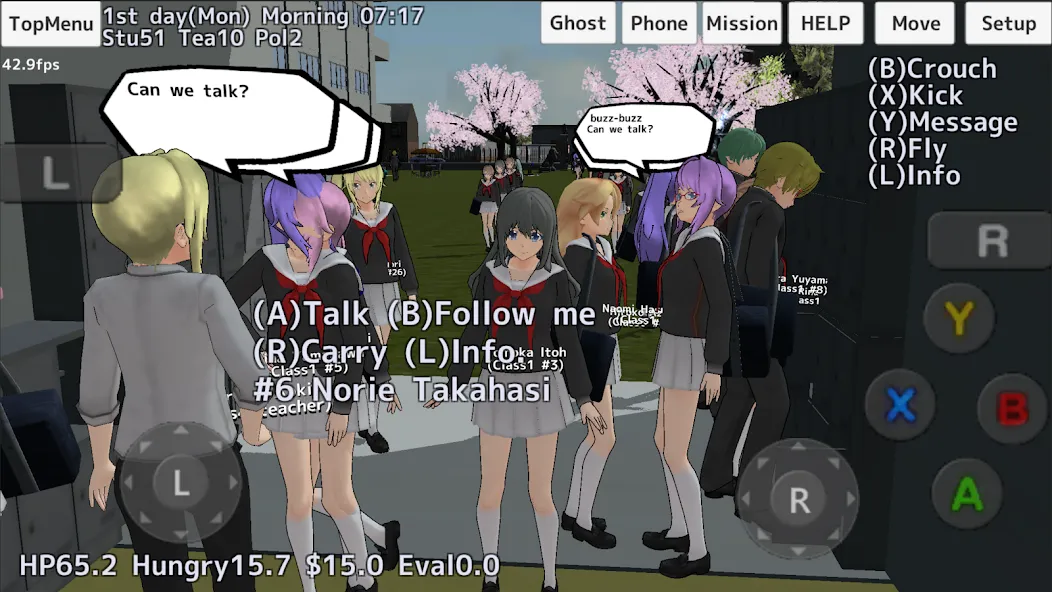 School Girls Simulator (Школьный девичник Симулятор) [МОД: Деньги, Монеты и Меню MOD] Screenshot 1