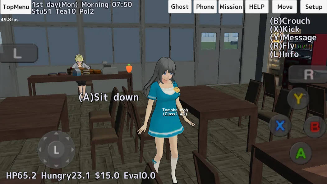 School Girls Simulator (Школьный девичник Симулятор) [МОД: Деньги, Монеты и Меню MOD] Screenshot 5