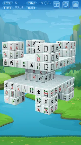 Stacker Mahjong 3D (Стаккер Маджонг 3Д) [МОД: Меню, Бесконечные монеты и Открытые уровни] Screenshot 5