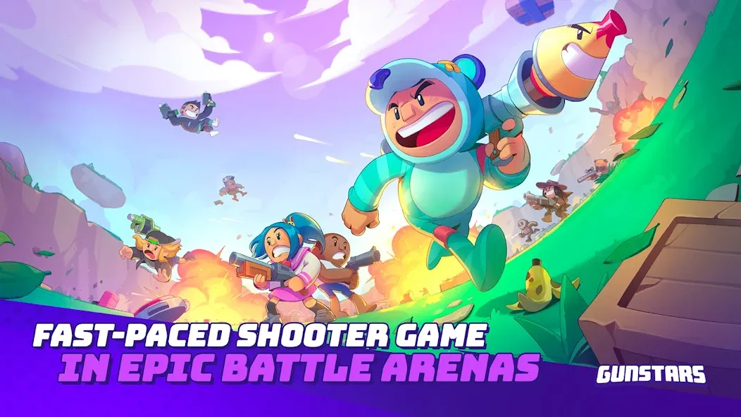 Gunstars - Battle Arena (Ганстарс) [МОД: Меню, Бесконечные монеты и Открытые уровни] Screenshot 1