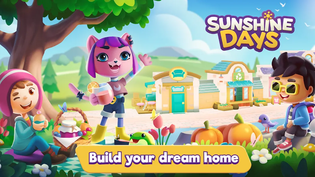 Sunshine Days - Build A Home (Саншайн Дэйз) [МОД: Много монет, Открытые уровни и Мега MOD] Screenshot 1