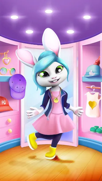 Bu Bunny - Cute pet care game [МОД: Много монет, Открытые уровни и Мега MOD] Screenshot 5