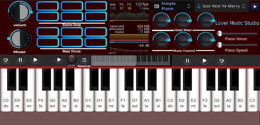 Org Piano:Real Piano Keyboard (Орг Пиано) [МОД: Бесконечные деньги, Монеты и Мега MOD] Screenshot 2