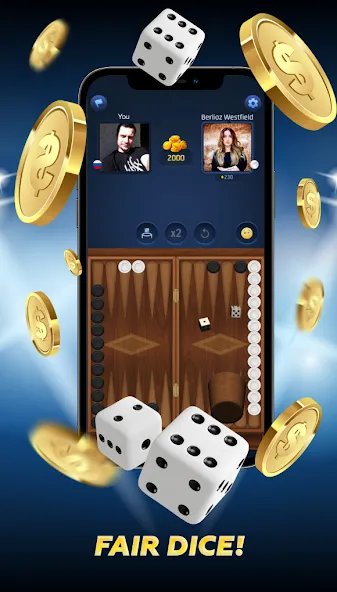 PPNards: Backgammon board game (ППНардс) [МОД: Все открыто, Дополнительные деньги и Меню MOD] Screenshot 2