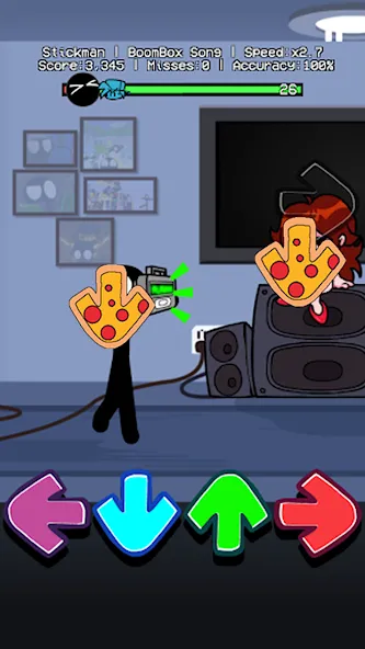 Music Battle Stickman Full mod (Музыка Бой  Мод) [МОД: Много денег, Монет и Все открыто] Screenshot 2