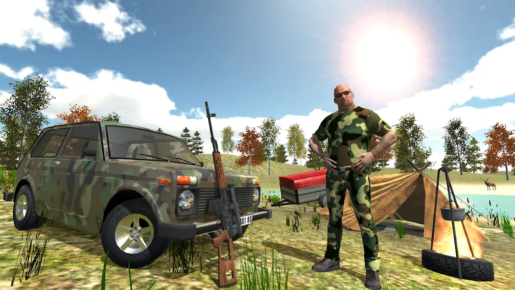 Hunting Simulator 4x4 [МОД: Много денег, Монет и Все открыто] Screenshot 1