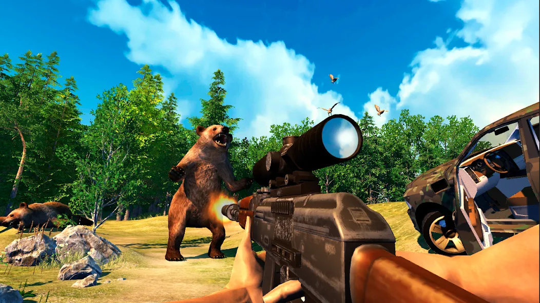 Hunting Simulator 4x4 [МОД: Много денег, Монет и Все открыто] Screenshot 2