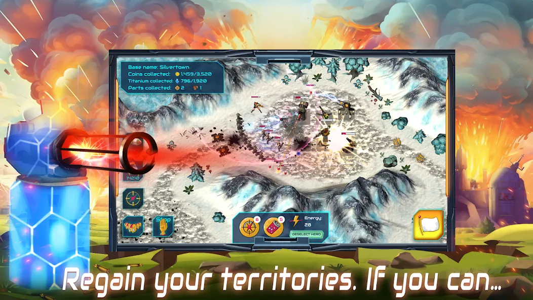 Boulder Base: Defense Strategy (Боулдер Бейс) [МОД: Много монет, Открытые уровни и Мега MOD] Screenshot 5