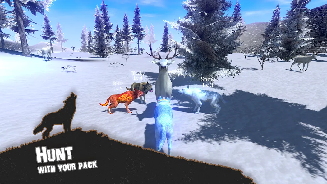 Wolf Simulator - Animal Games [МОД: Деньги, Монеты и Меню MOD] Screenshot 1