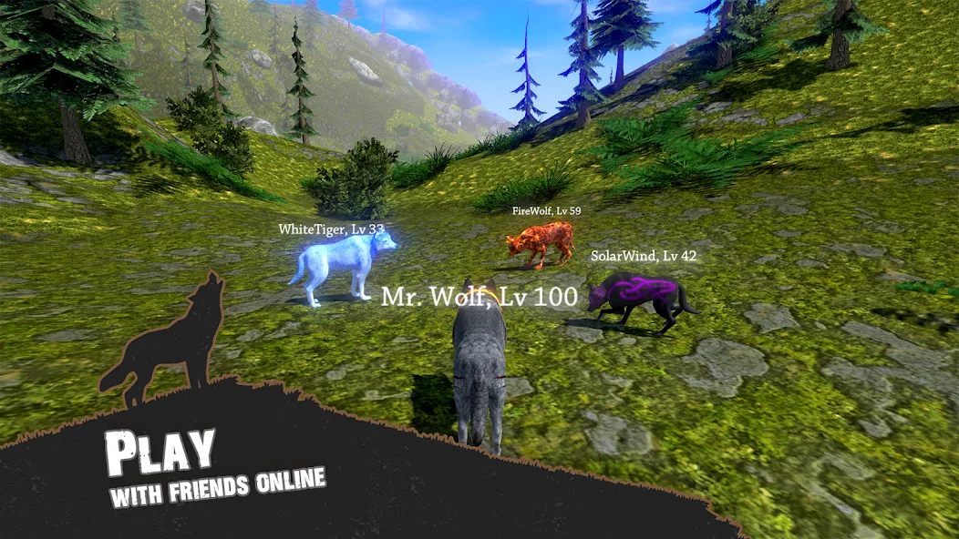 Wolf Simulator - Animal Games [МОД: Деньги, Монеты и Меню MOD] Screenshot 3
