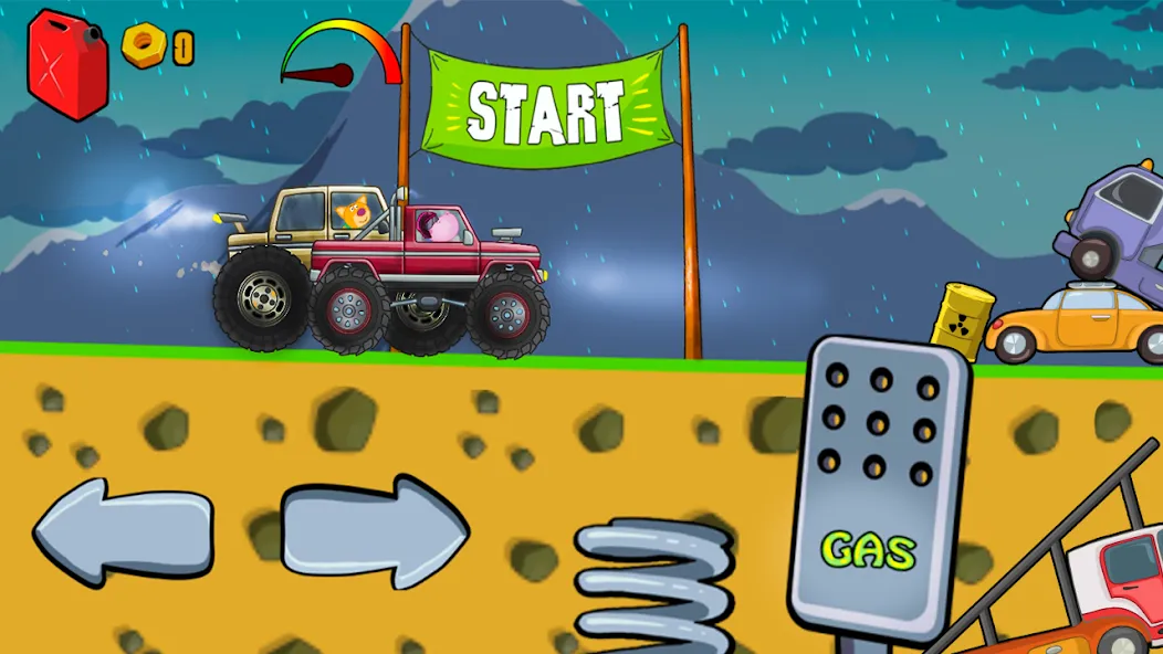 Kids Monster Truck Racing Game [МОД: Бесконечные деньги, Монеты и Мега MOD] Screenshot 1