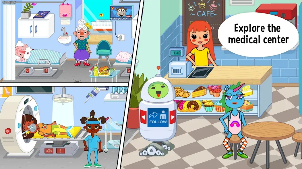 Pepi Hospital: Learn & Care (Пепи Хоспитал) [МОД: Много денег, Монет и Все открыто] Screenshot 2