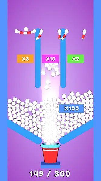 Balls and Ropes: Cut 'n Bounce (Боллс энд Роупс) [МОД: Много монет, Открытые уровни и Мега MOD] Screenshot 1