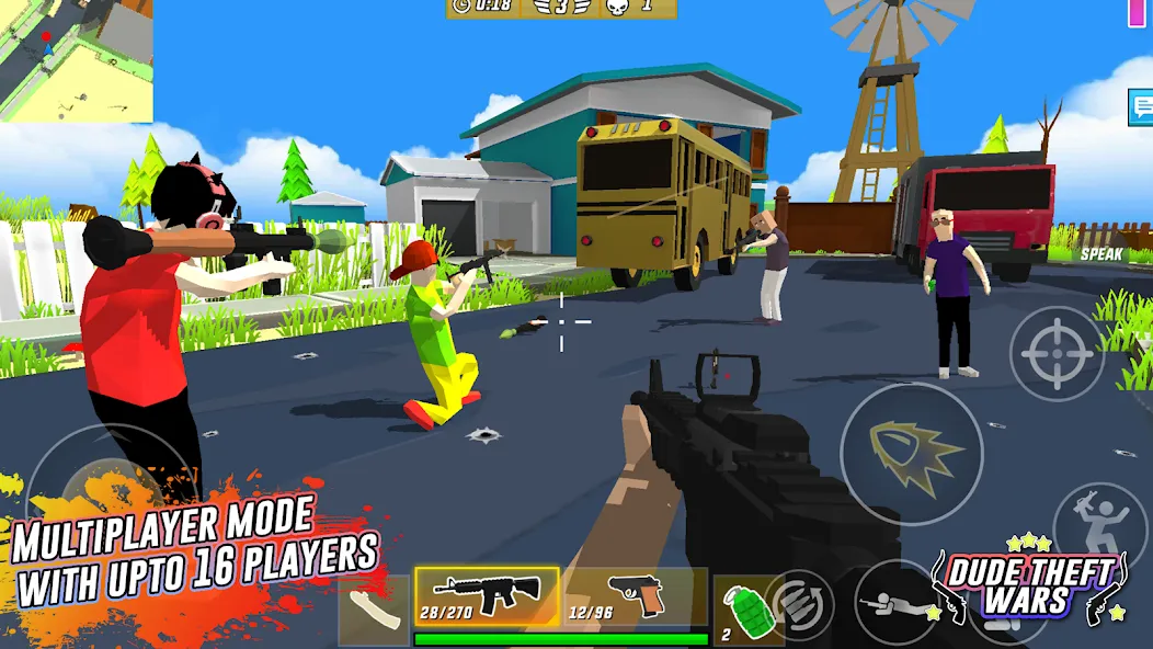 Dude Theft Wars Shooting Games (Дуд Тефт Варс) [МОД: Деньги, Монеты и Меню MOD] Screenshot 2