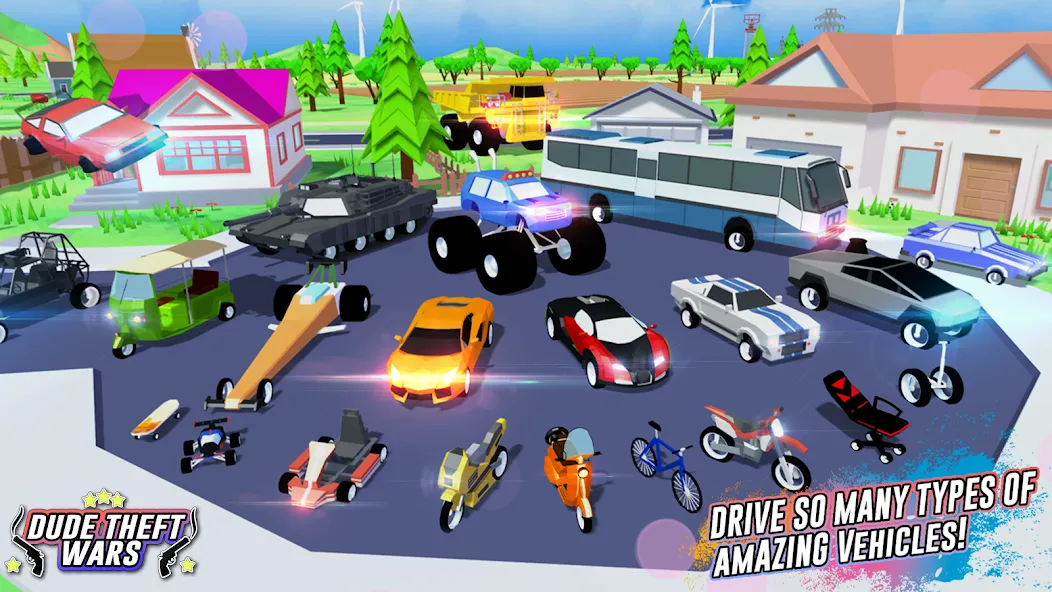 Dude Theft Wars Shooting Games (Дуд Тефт Варс) [МОД: Деньги, Монеты и Меню MOD] Screenshot 3