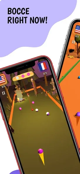 Bocce Ball 3D: Nations League (Бочче Болл 3Д) [МОД: Все открыто, Дополнительные деньги и Меню MOD] Screenshot 1