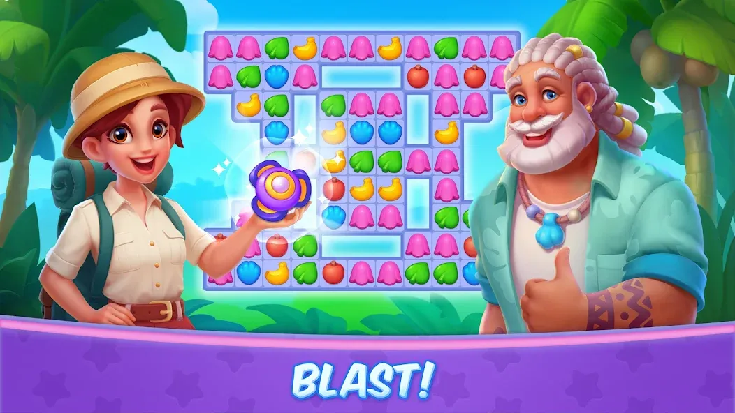 Tropicmania: Match-3 adventure (Тропикмания) [МОД: Много монет, Открытые уровни и Мега MOD] Screenshot 1