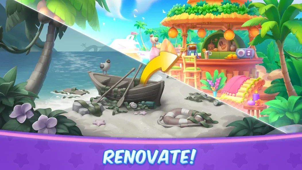 Tropicmania: Match-3 adventure (Тропикмания) [МОД: Много монет, Открытые уровни и Мега MOD] Screenshot 2