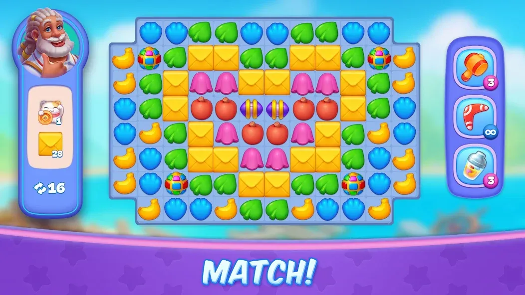 Tropicmania: Match-3 adventure (Тропикмания) [МОД: Много монет, Открытые уровни и Мега MOD] Screenshot 3
