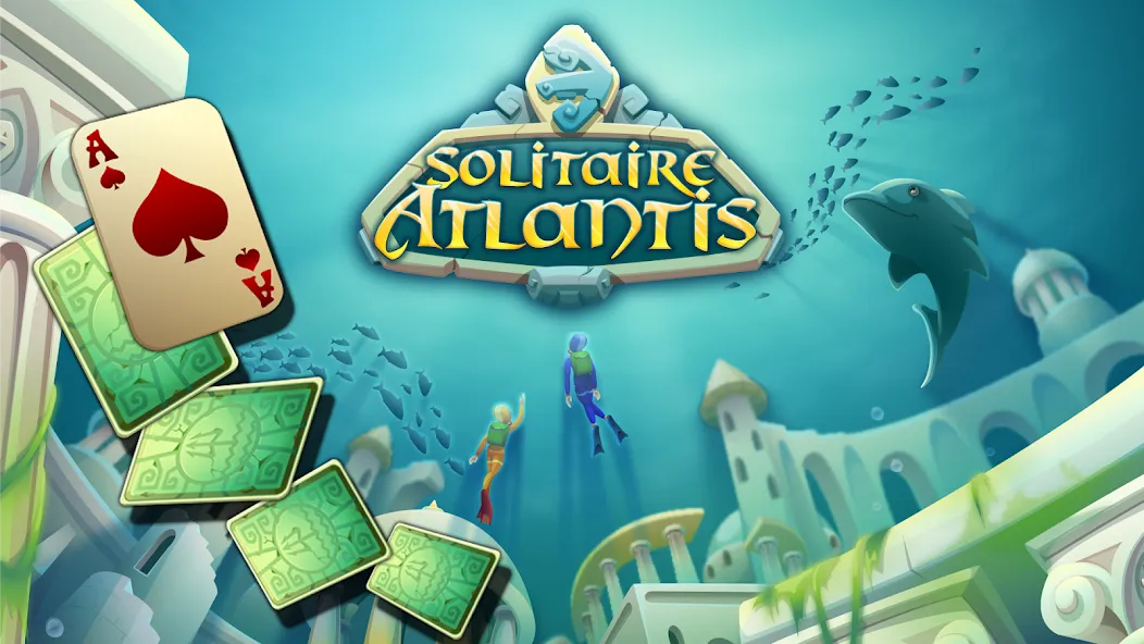 Solitaire Atlantis (олитэр Атлантис) [МОД: Деньги, Монеты и Меню MOD] Screenshot 1