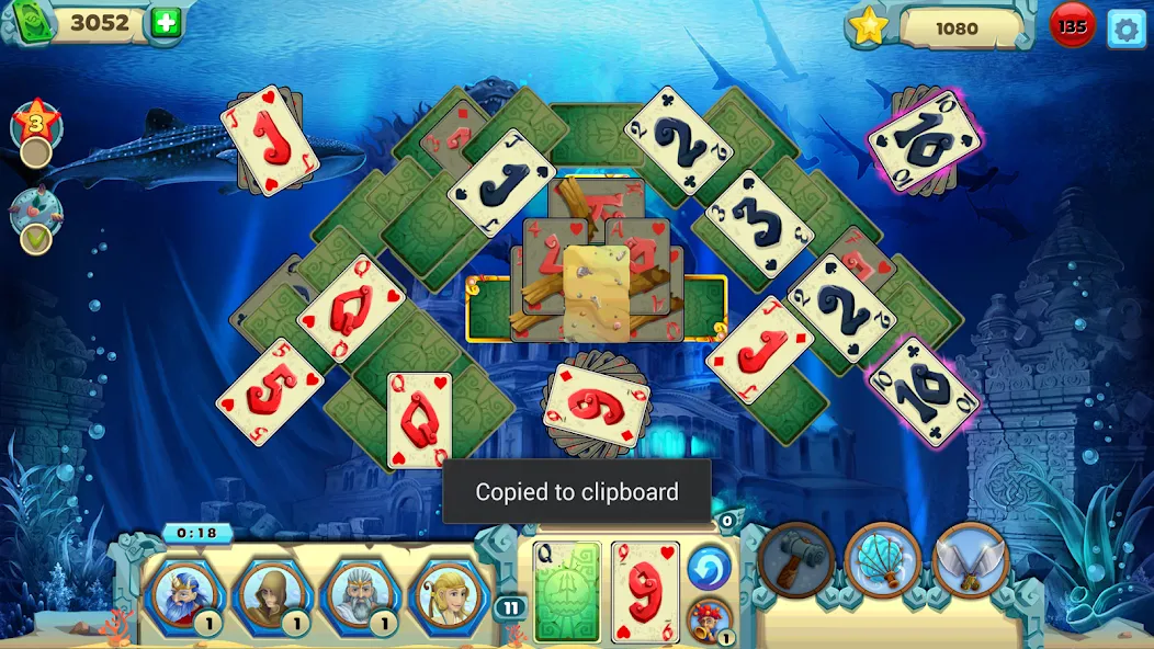 Solitaire Atlantis (олитэр Атлантис) [МОД: Деньги, Монеты и Меню MOD] Screenshot 3