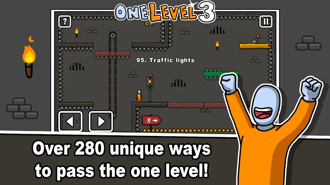 One Level 3 Stickman Jailbreak (Один Уровень 3) [МОД: Много монет, Открытые уровни и Мега MOD] Screenshot 2