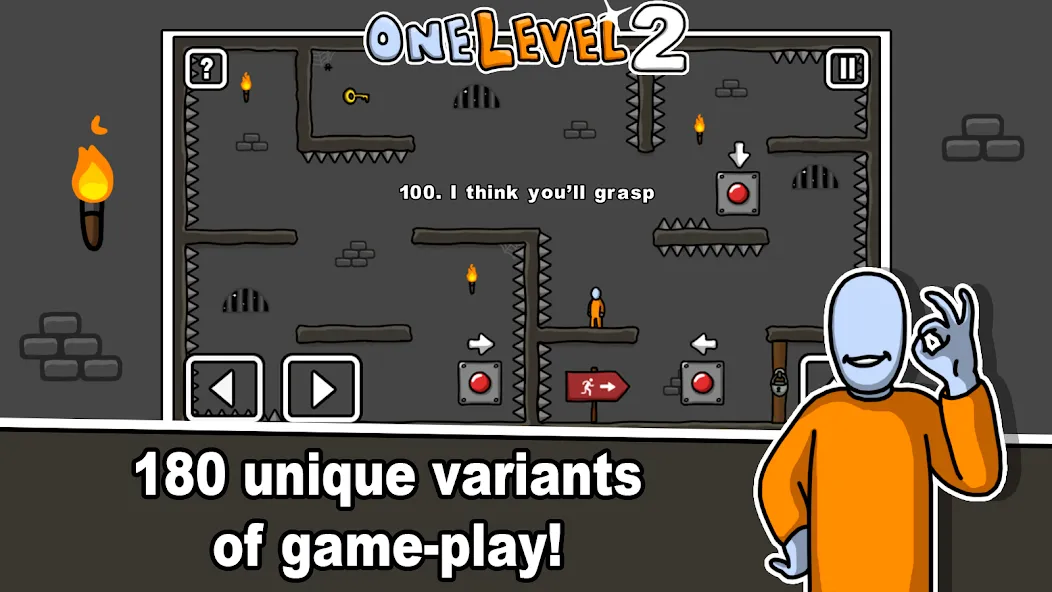 One Level 2 Stickman Jailbreak (Уан Левел 2) [МОД: Все открыто, Дополнительные деньги и Меню MOD] Screenshot 2
