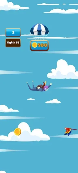 The Parachute (Зе Пэрашют) [МОД: Много монет, Открытые уровни и Мега MOD] Screenshot 2