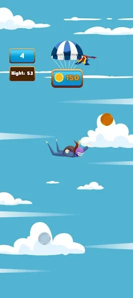 The Parachute (Зе Пэрашют) [МОД: Много монет, Открытые уровни и Мега MOD] Screenshot 3