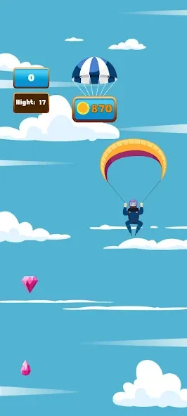 The Parachute (Зе Пэрашют) [МОД: Много монет, Открытые уровни и Мега MOD] Screenshot 4