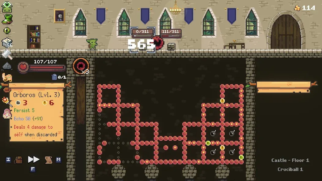 Peglin - A Pachinko Roguelike (Пеглин) [МОД: Меню, Бесконечные монеты и Открытые уровни] Screenshot 5
