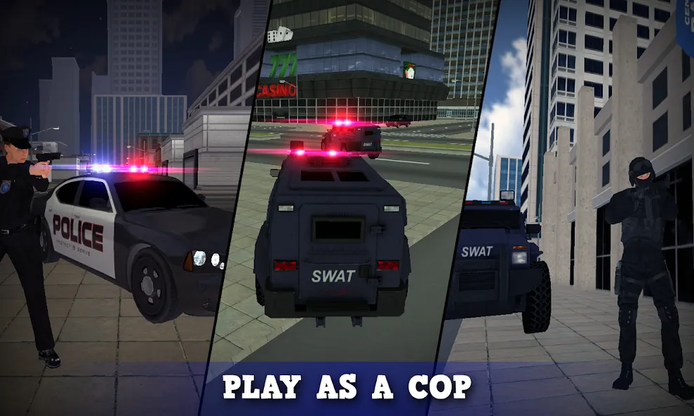 Justice Rivals 3 Cops&Robbers [МОД: Много монет, Открытые уровни и Мега MOD] Screenshot 1
