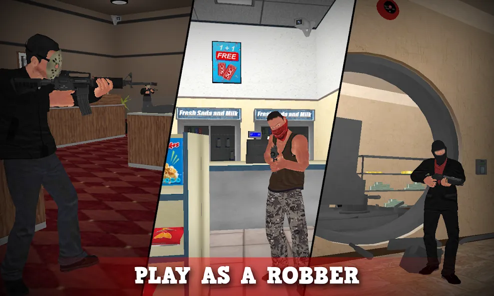 Justice Rivals 3 Cops&Robbers [МОД: Много монет, Открытые уровни и Мега MOD] Screenshot 2